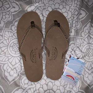 NWT Crystal Rainbow Sandals!